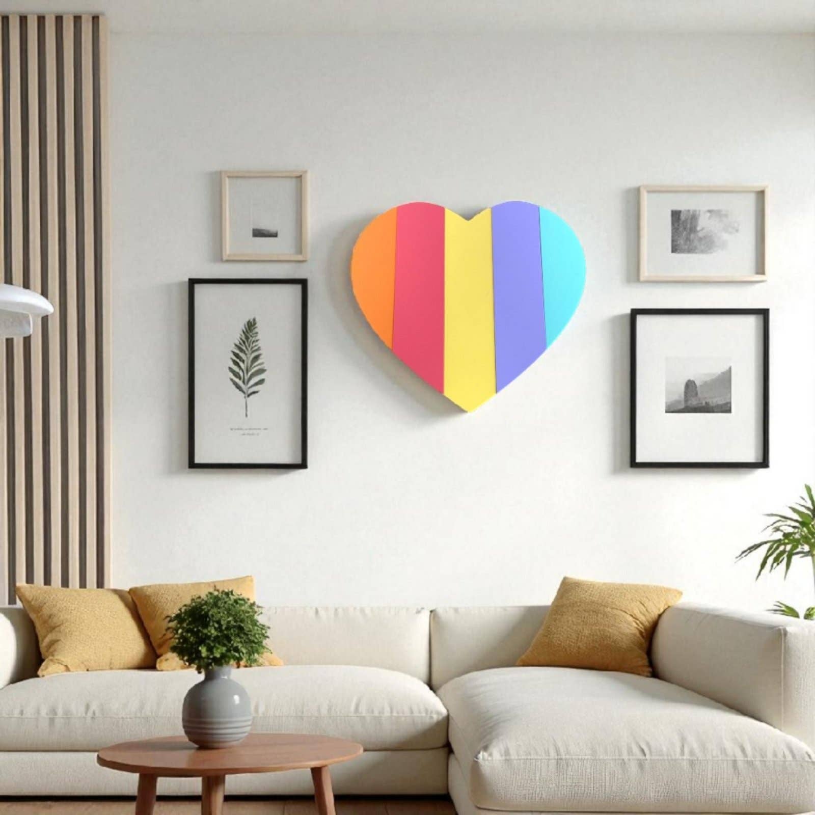 Funk Da Queen - Vendita all'ingrosso Decorazione da parete 3D - Decorazione da Parete a Forma di Cuore Colorato – Decorazione da parete in plexiglass fatta a mano a forma di cuore1