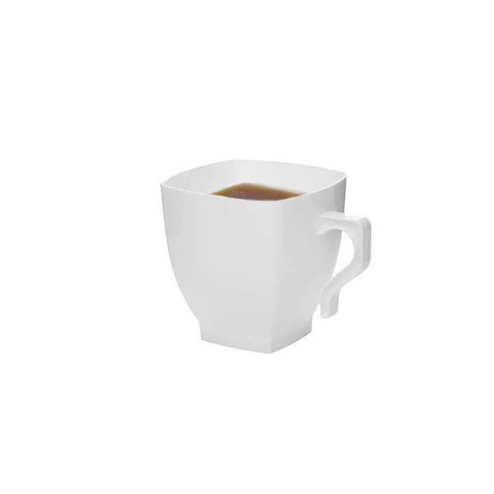 Smarty had a Party - Wholesale Coffee Mug - 8 oz. White Square Plastic Coffee Mugs - 192 pcs8