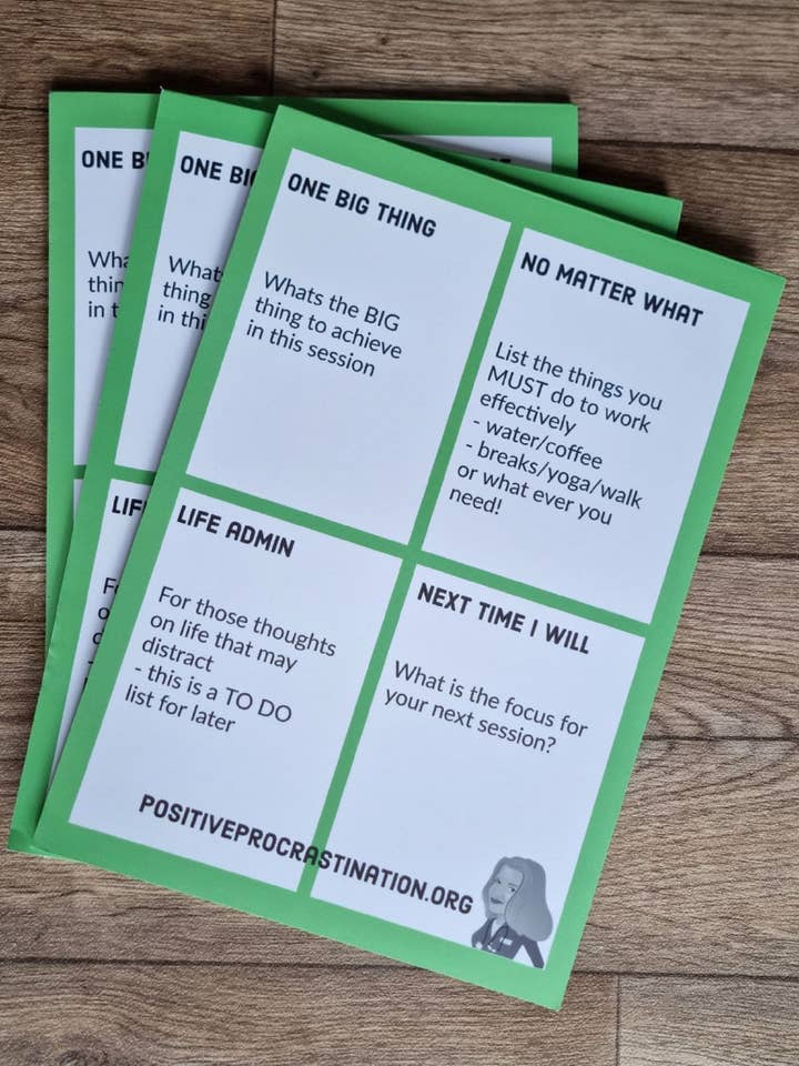 A4 Plan for Success Notepads for wholesale by PositiveProcrastination.Org