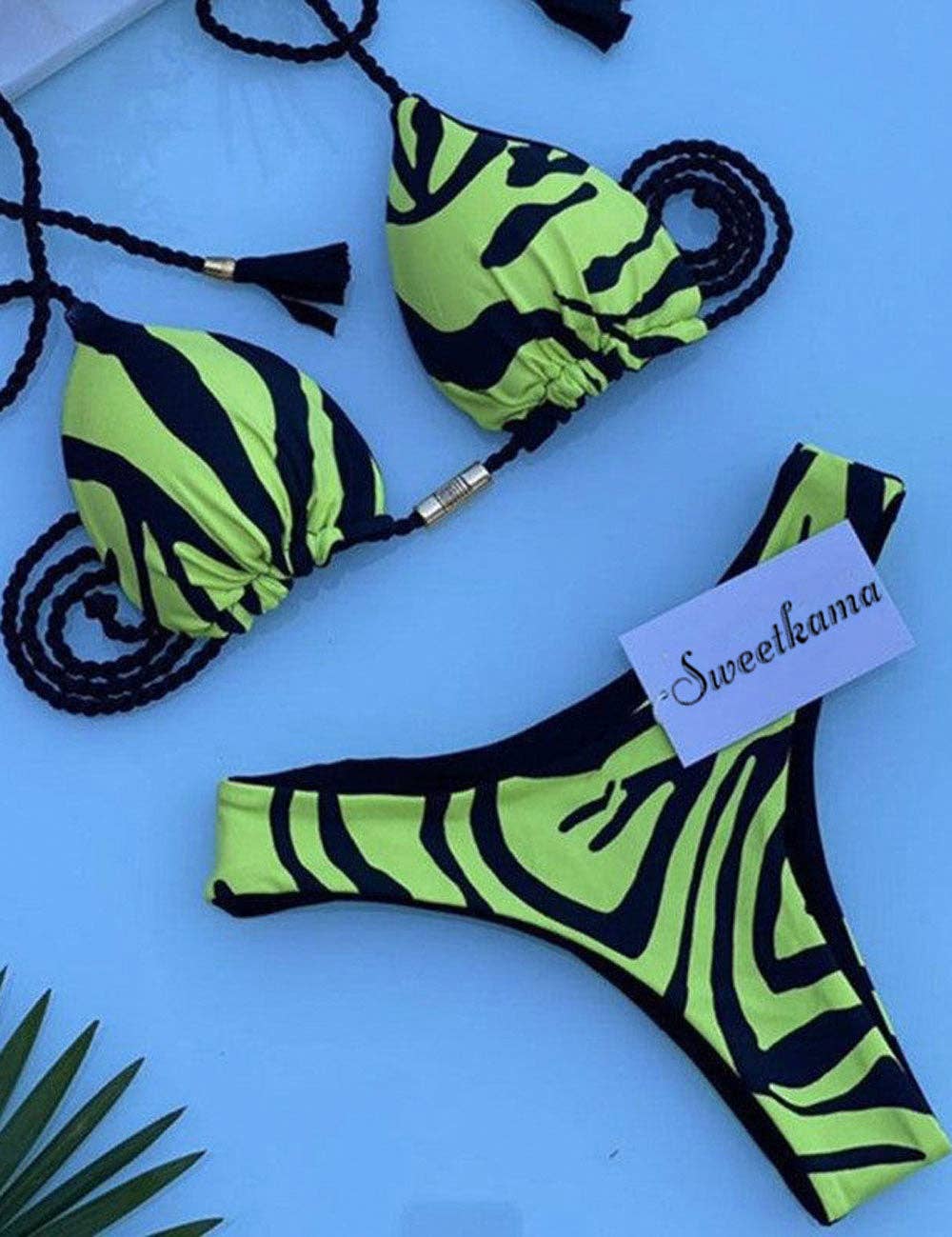 Sweetkama - Wholesale Two Piece Swimsuit - Women's - Ladies String Tie Halter Strap Sexy Bikini Set GY0211