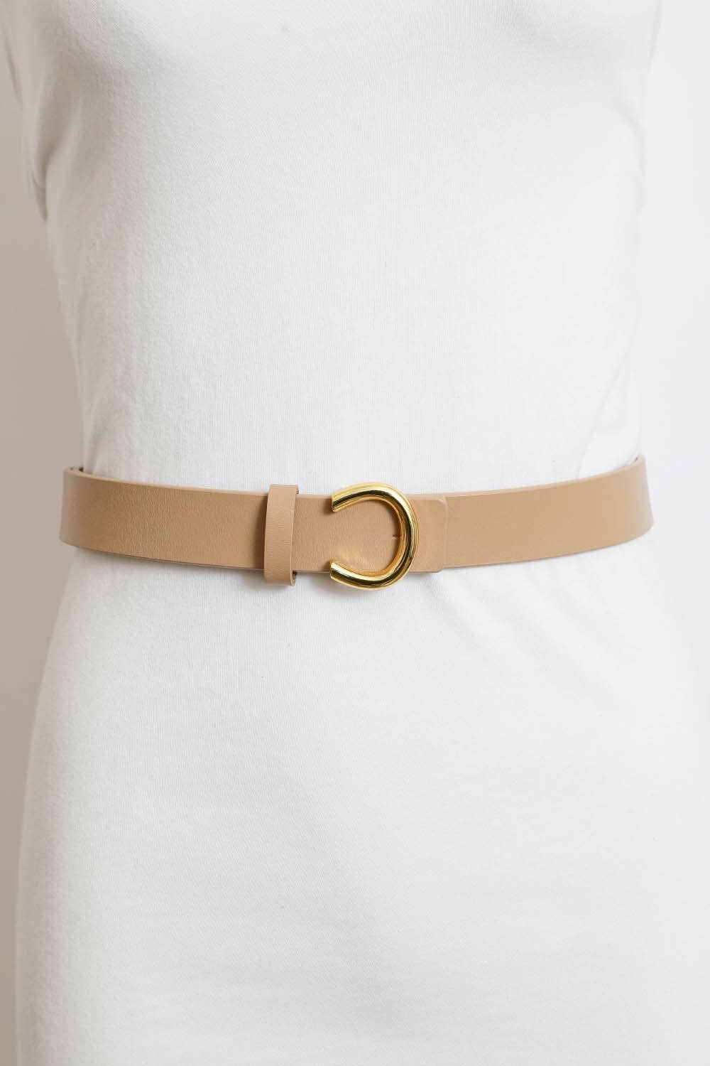Leto Accessories – wholesale Belt – Women's – Minimalist Gold Horseshoe Belt - Top Seller3
