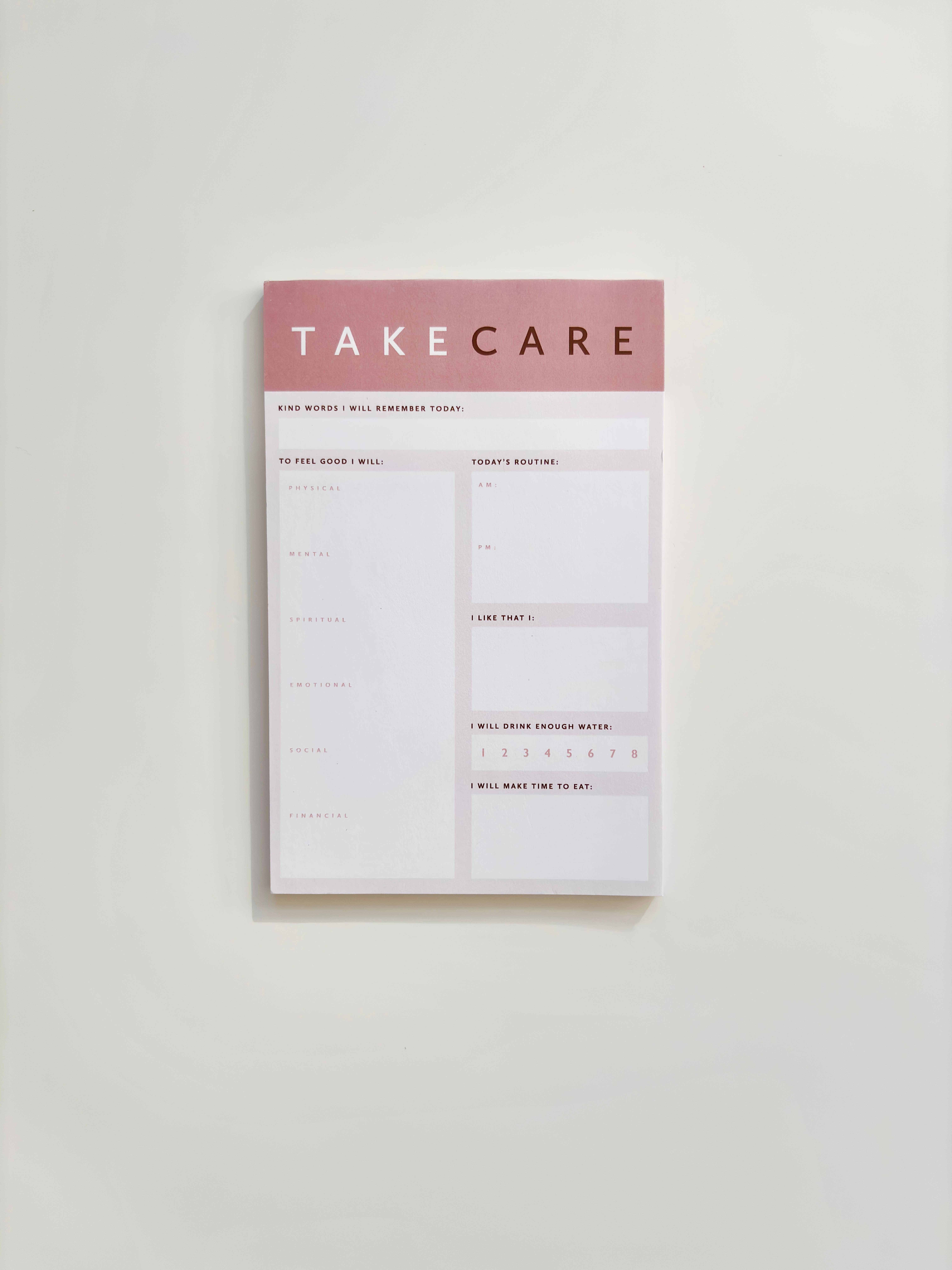 coux coux creative - Wholesale Notepad - Take Care Notepad (Medium)5