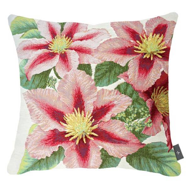 Housse De Coussin Grandes Clématites pour la vente par Art De Lys