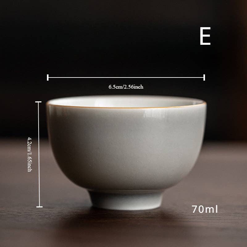 Gohobi （We cover U.S. import duties） - Vendita all'ingrosso Tazza da tè/caffè - Tazza da tè Gohobi, fatta a mano, colore: grigio ghiaccio4