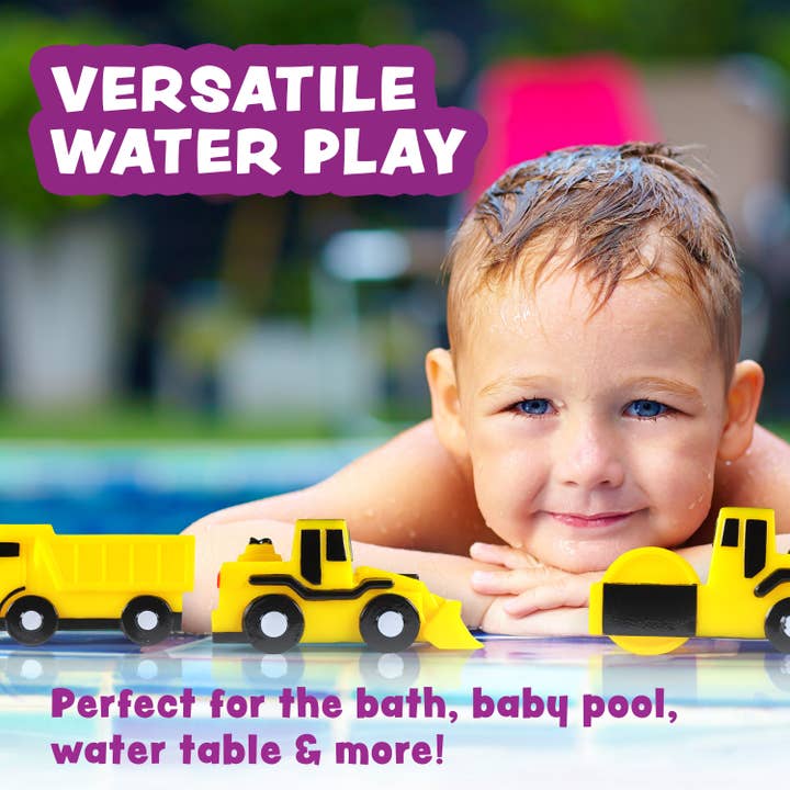 Tub Works LLC - Wholesale Bath Toy - Baby - Tub Works® Construction™ Trucks Mold Free Bath Toys, 6 Pack3