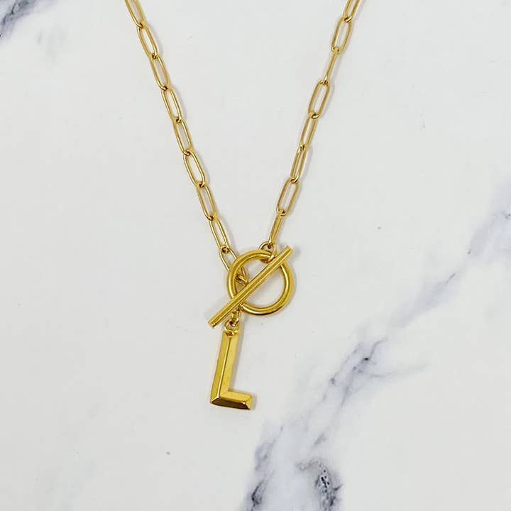 Ellison+Young - Wholesale Pendant/Charm Necklace - Modern Classic Initial Necklace8