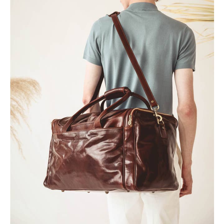 Time Resistance - Wholesale Weekender Bag - Men's - Large Italian Leather Duffel Bag - The Hitchhikers Guide to the Galaxy3