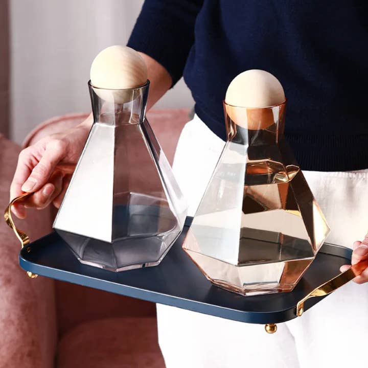 BRECK + FOX - Wholesale Drinking Glass/Cup - Diamond Drinkware 5-Piece Set3