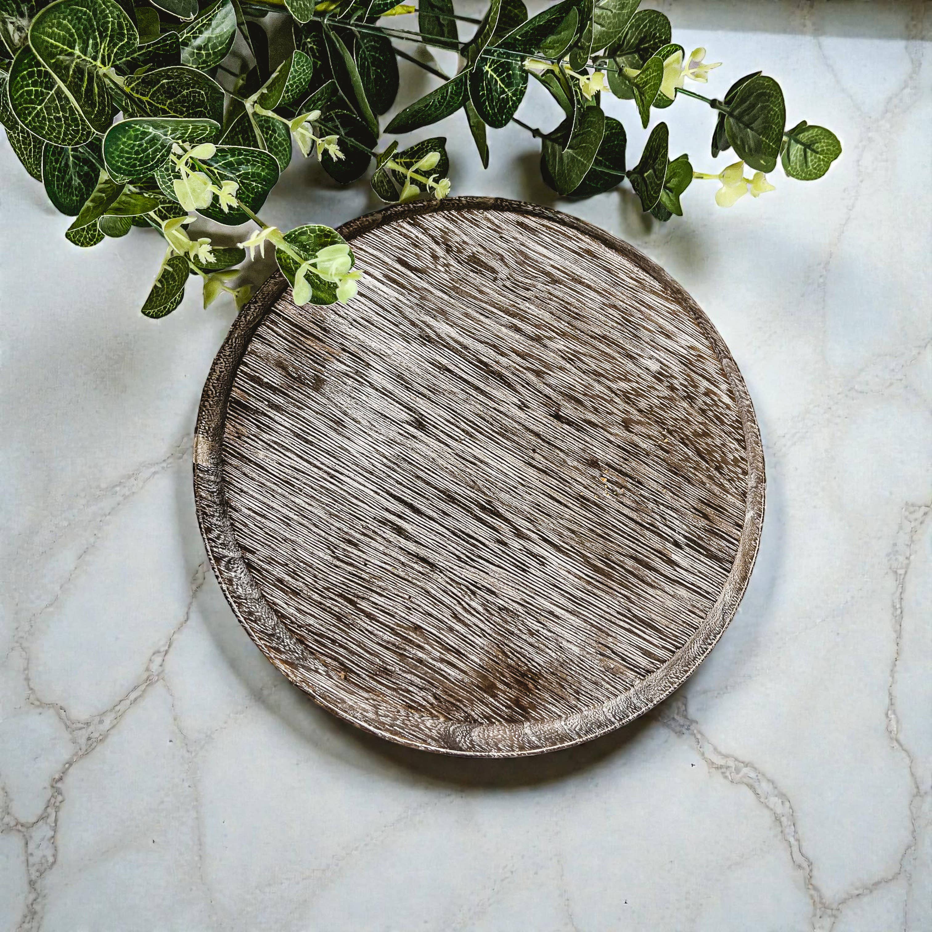 Gia Roma - Wholesale Decoratief dienblad - Ronde houten standaard en sierbord voor tafeldecoratie19