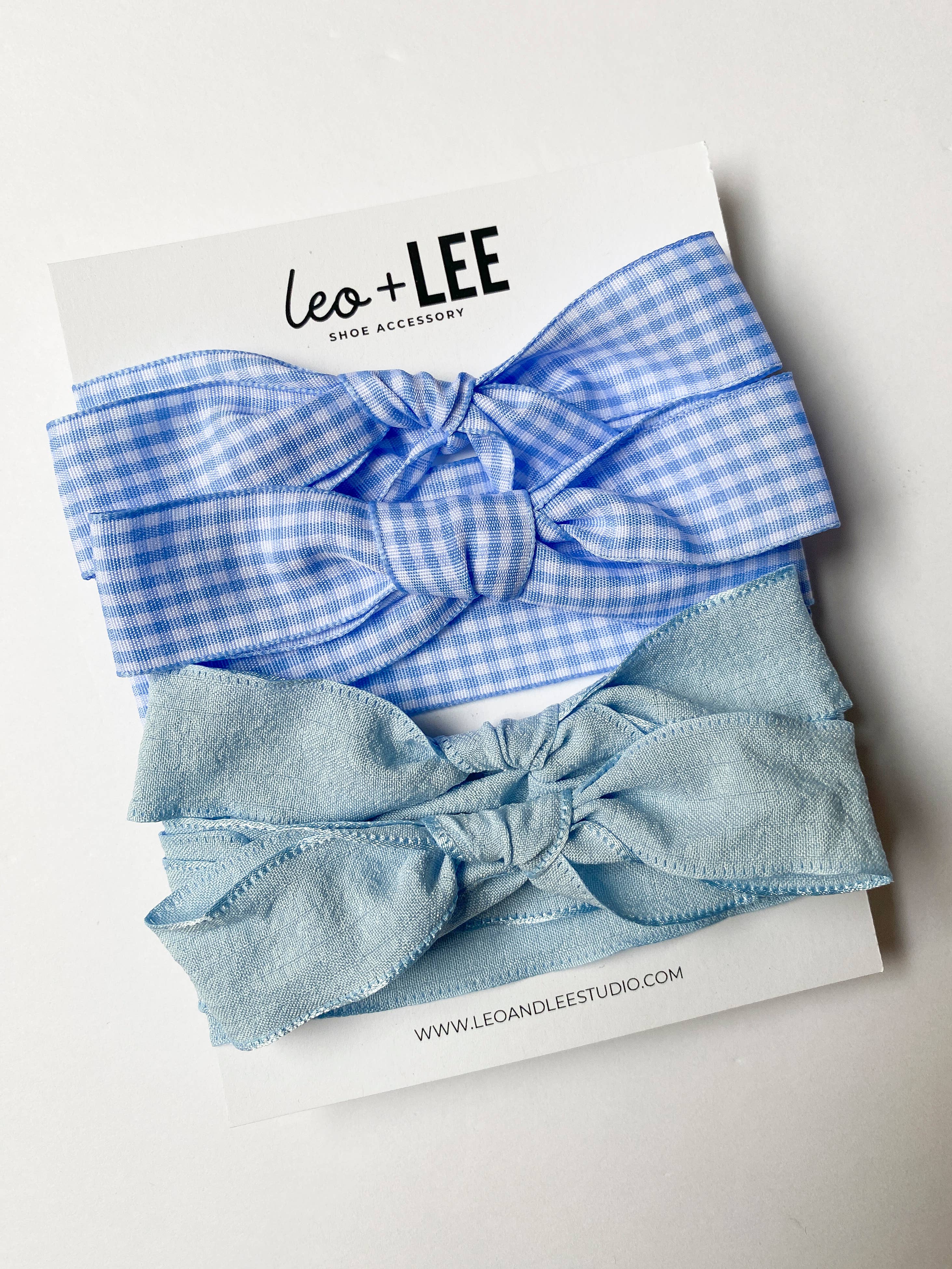 Leo & Lee Studio - Wholesale Shoelaces - Women's -  Gingham Shoe Lace Sets– Ribbon Bow Shoe Accessories17