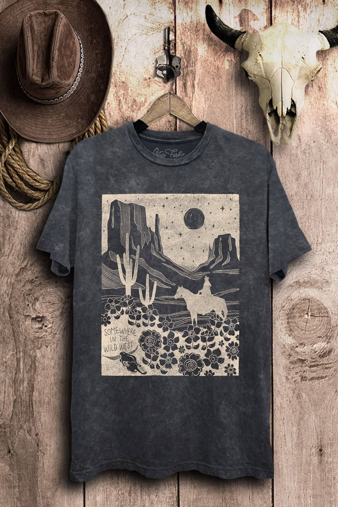 Lotus Fashion Collection - Wholesale Screen Printed T-Shirt - Women's - Somewhere In The Wild West Graphic Top6