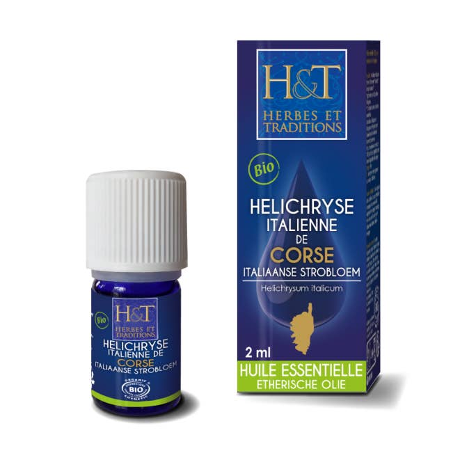 Aceite esencial orgánico de helicriso italiano (Helichrysum italicum) – 2 ml – Ecohesens para venta al por mayor de Ecohesens