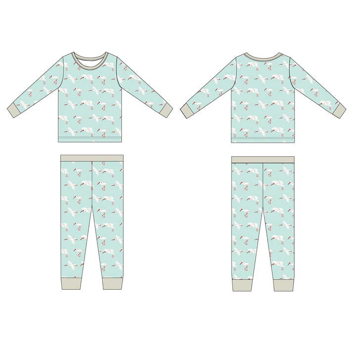 Pijama de bambú de 2 piezas en blanco Ibis para venta al por mayor de Coasty