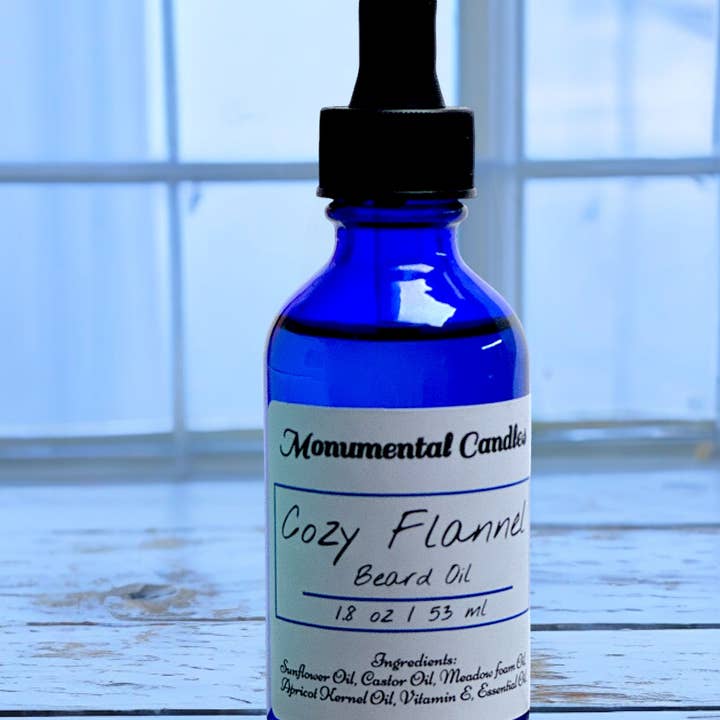 Aceite de franela para barba Cozy para venta al por mayor de Monumental Candles LLC