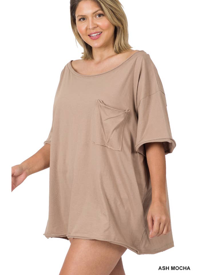 42POPS - Wholesale T-Shirt - Women's - ..Plus size Oversized Boyfriend Tee
