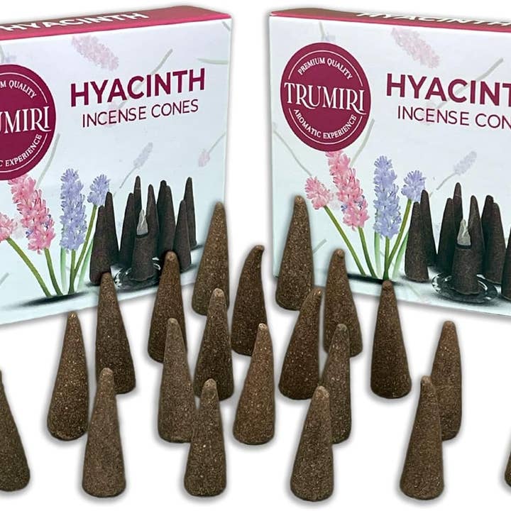 Hyacinth Incense Cones Pack of 2, Total 20 Incense Cones for wholesale by TRUMIRI Incense Candles & Aromatherapy