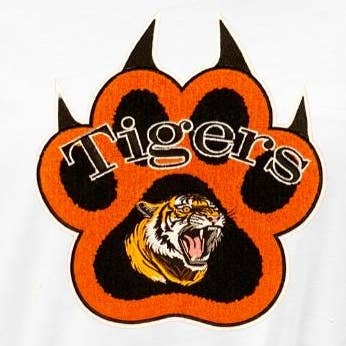 Sports Chenille Patch Tiger Paw Chenille Patch for wholesale by Brazenly Envied