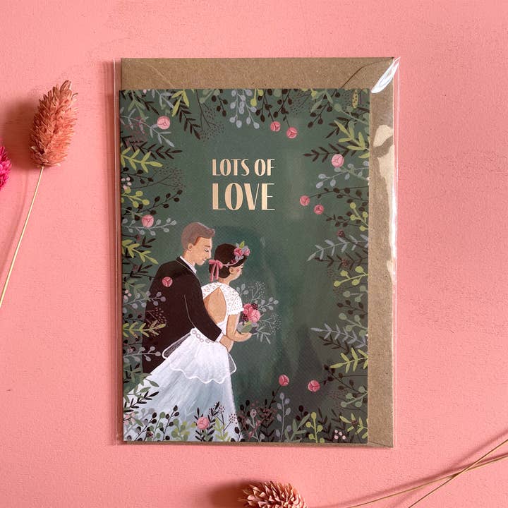 Vouwkaart "Veel Liefde" voor wholesale door LISELillustration