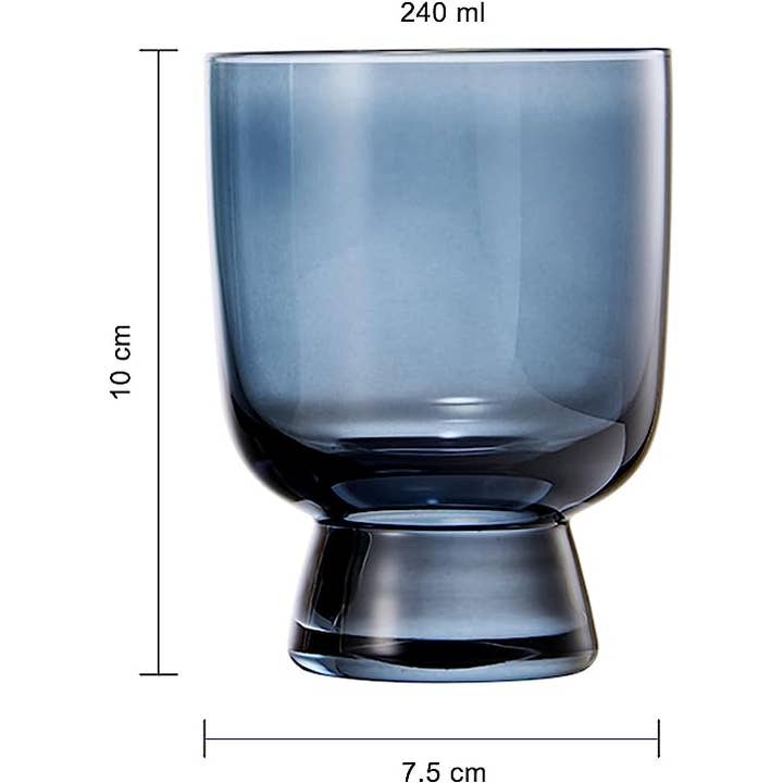 The Wine Savant / Khen Glassware - Wholesale Wine Glass - Murano Muted Colored Stackable Tumbler Glasses Set of 42