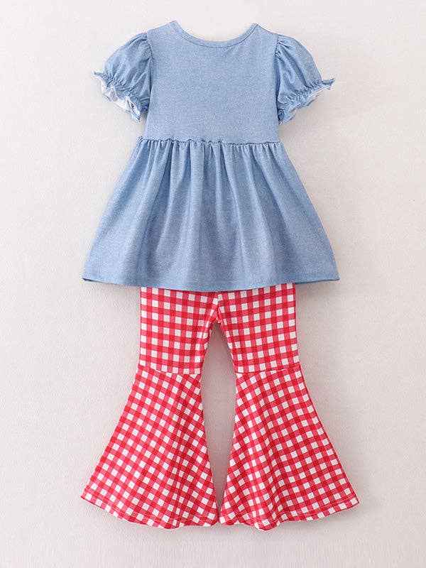 Rylee Faith Designs - Wholesale Top & Pant Set - Kids - Girls Farm Animals Bell Bottoms outfit2