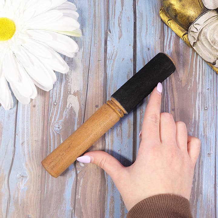 Natures Artifacts Inc - Wholesale Meditation Supplies - Large Baton Leather Wrapped | Baton Leather Wrapped4