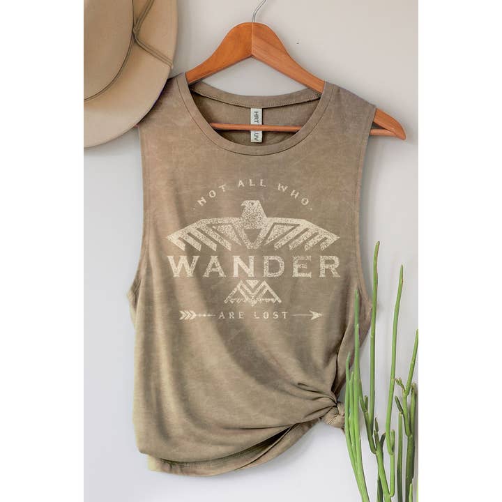 HRTandLUV - Wholesale Tank Top - Women's - WANDER ARE ROST MINERAL GRAPHIC TANK TOP