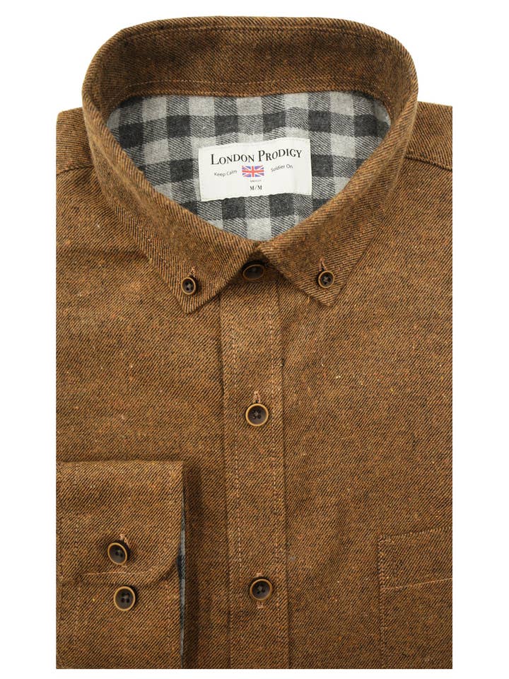 Mahee borstad diagonal twillskjorta i kola för wholesale av Rue Saint-Patrick