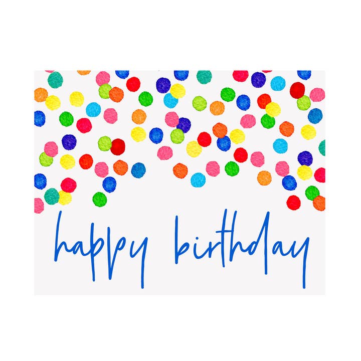 Carte de vœux d'anniversaire confettis pour la vente par Brake Ink Stationery