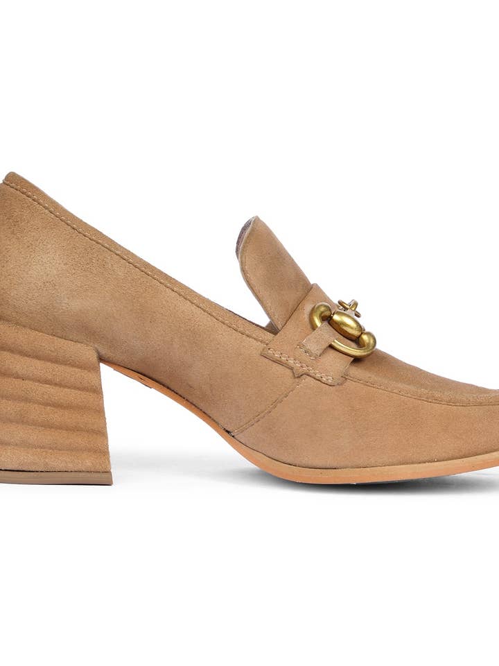 Vera Suede - Højhælede Loafers for engroshandel hos Future Brands Group