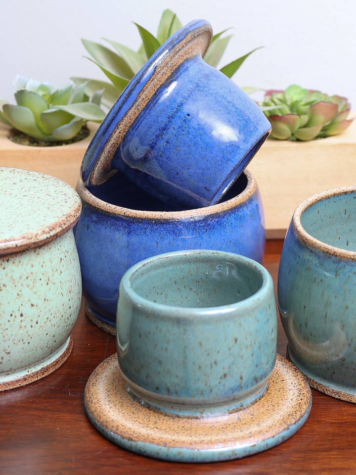 Artisan French Butter Dishes for wholesale by Sawdust and Clay