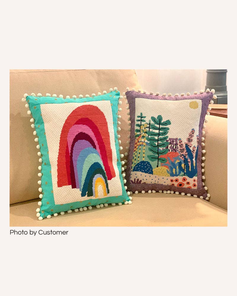 Unwind Studio - Wholesale DIY Craft Kit - From the Other Side Rainbow Needlepoint Kit5