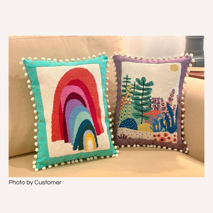 Unwind Studio - Wholesale DIY Craft Kit - From the Other Side Rainbow Needlepoint Kit5