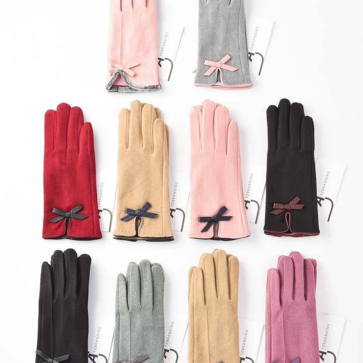 Funkyrel® Atzbranding Limited – wholesale Gloves – Women's – Gloving - Women's Winter Touchscreen Gloves with bow9