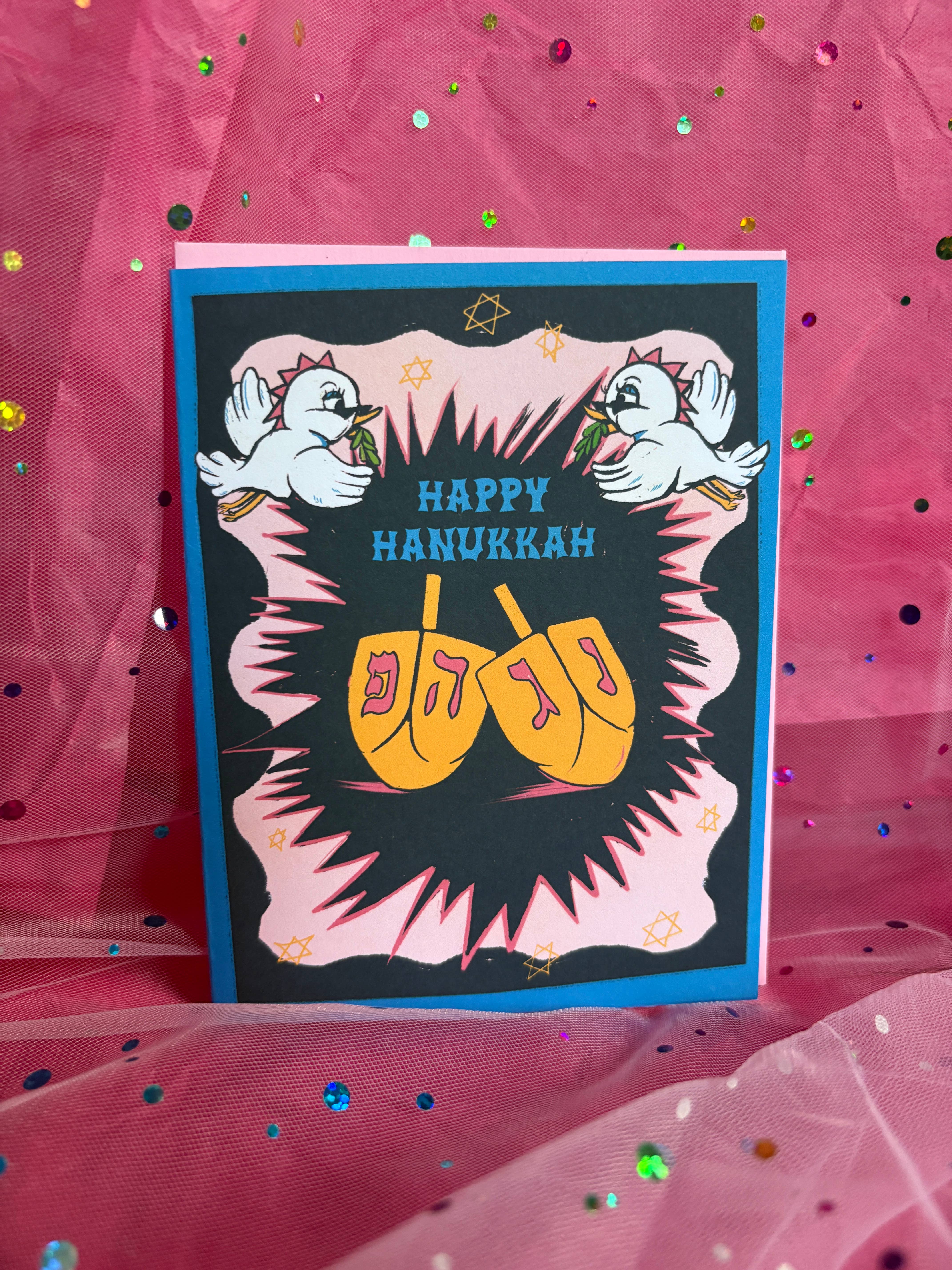 HanFran - Wholesale Hanukkah Card - HAPPY HANUKKAH Holiday Card1