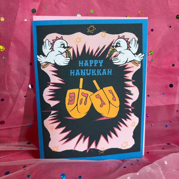 HanFran - Wholesale Hanukkah Card - HAPPY HANUKKAH Holiday Card1