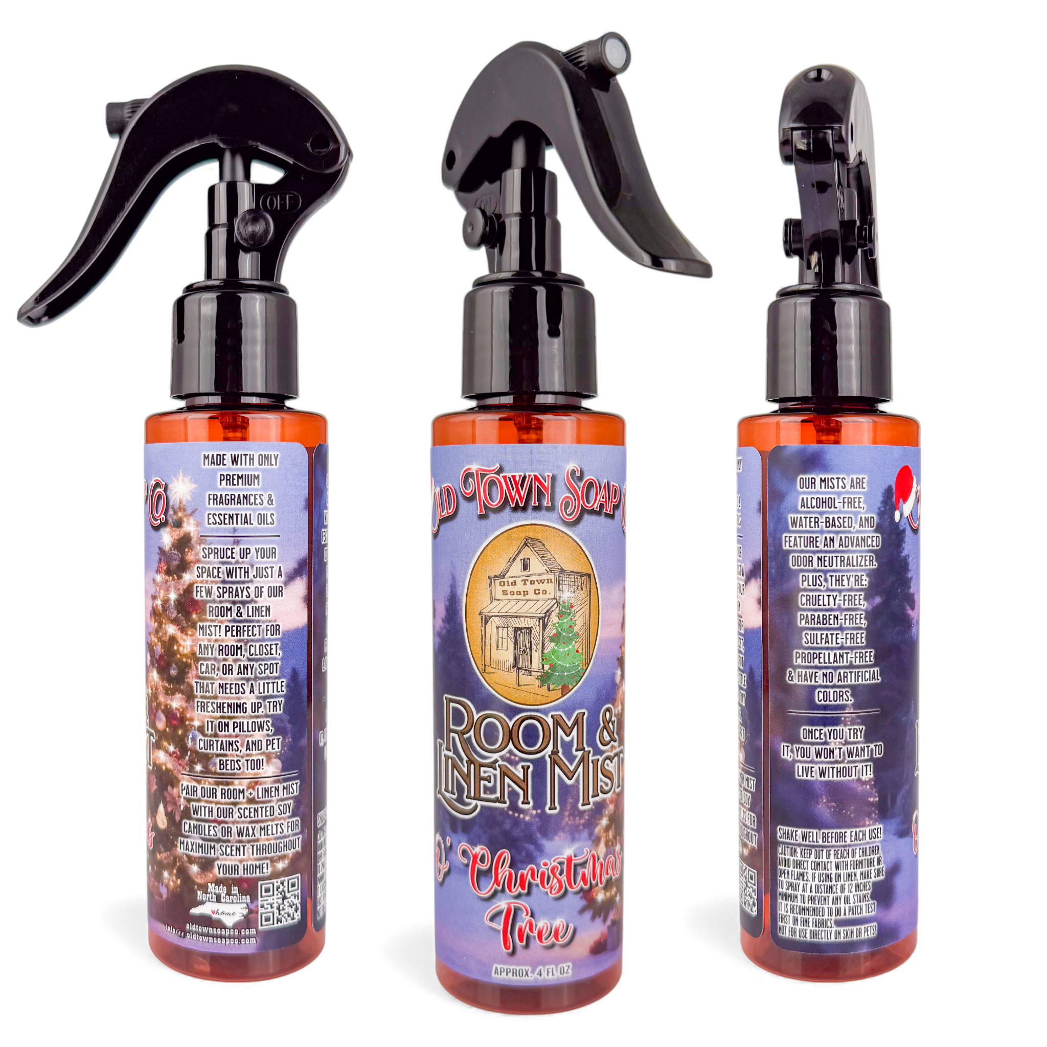 Old Town Soap Co. - Wholesale Room & Linen Spray - Christmas Room+Linen Mist - New Mister Bottle!5