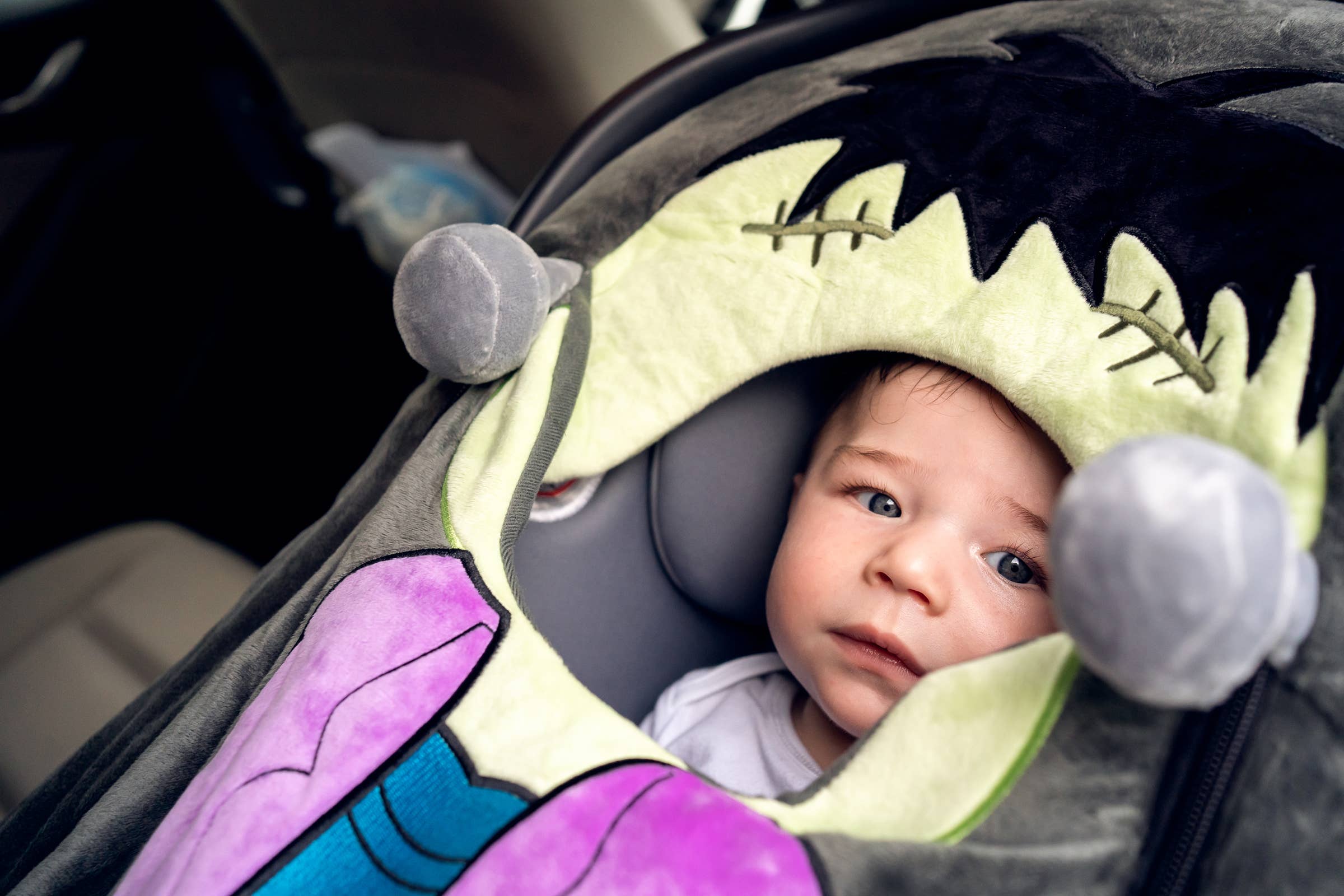 MaterialJill - Wholesale Car Seat Cover - Kids & Baby - Car Seat Cover, Baby Shower, Christmas Gift - Frankenstein6