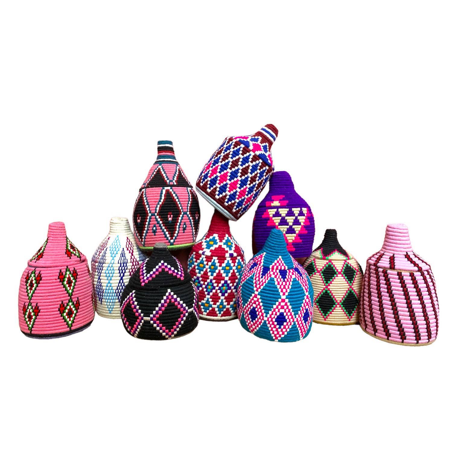 SOUK in the CITY - Wholesale Basket - Set of 5 Berber Baskets (fixed color mixes)0