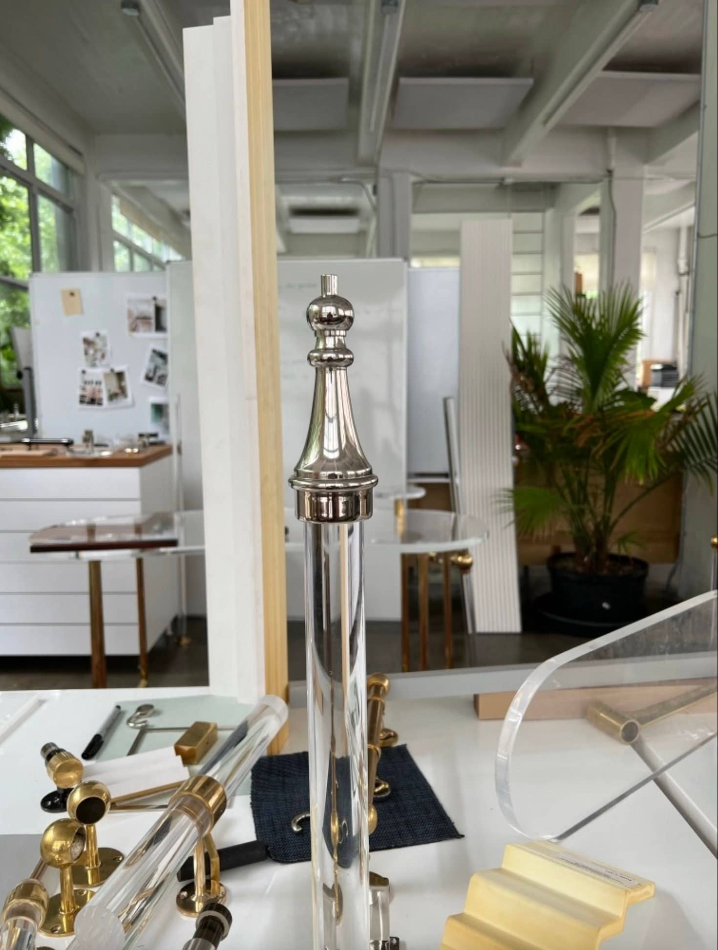 LuxHoldups - Wholesale Bathroom Accessory Set - Custom Lucite Brass Pedestal Bathroom Vanity with Sink8