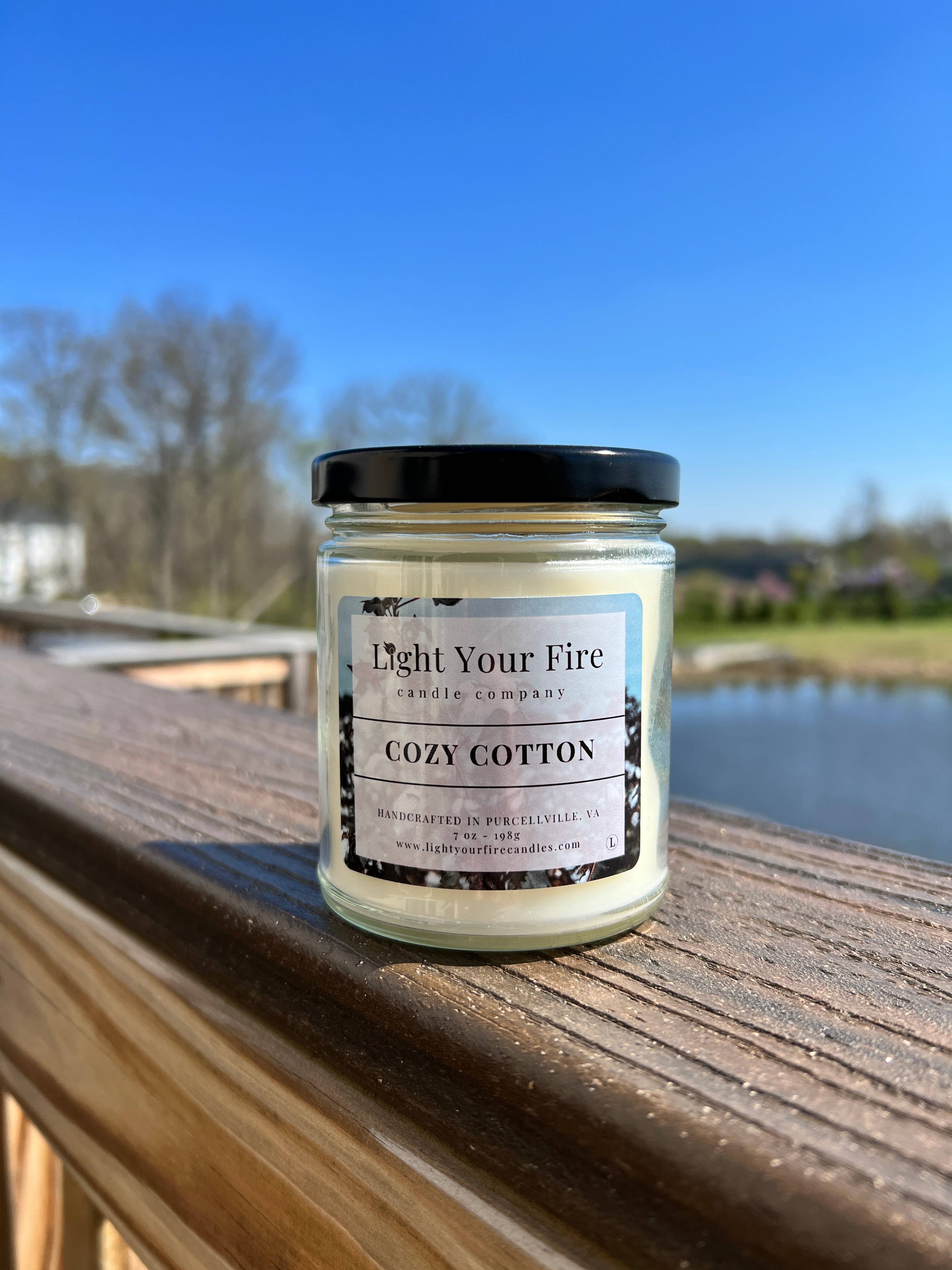 Light Your Fire Candle Co - Wholesale Jar/Filled Candle - Cozy Cotton Candle1