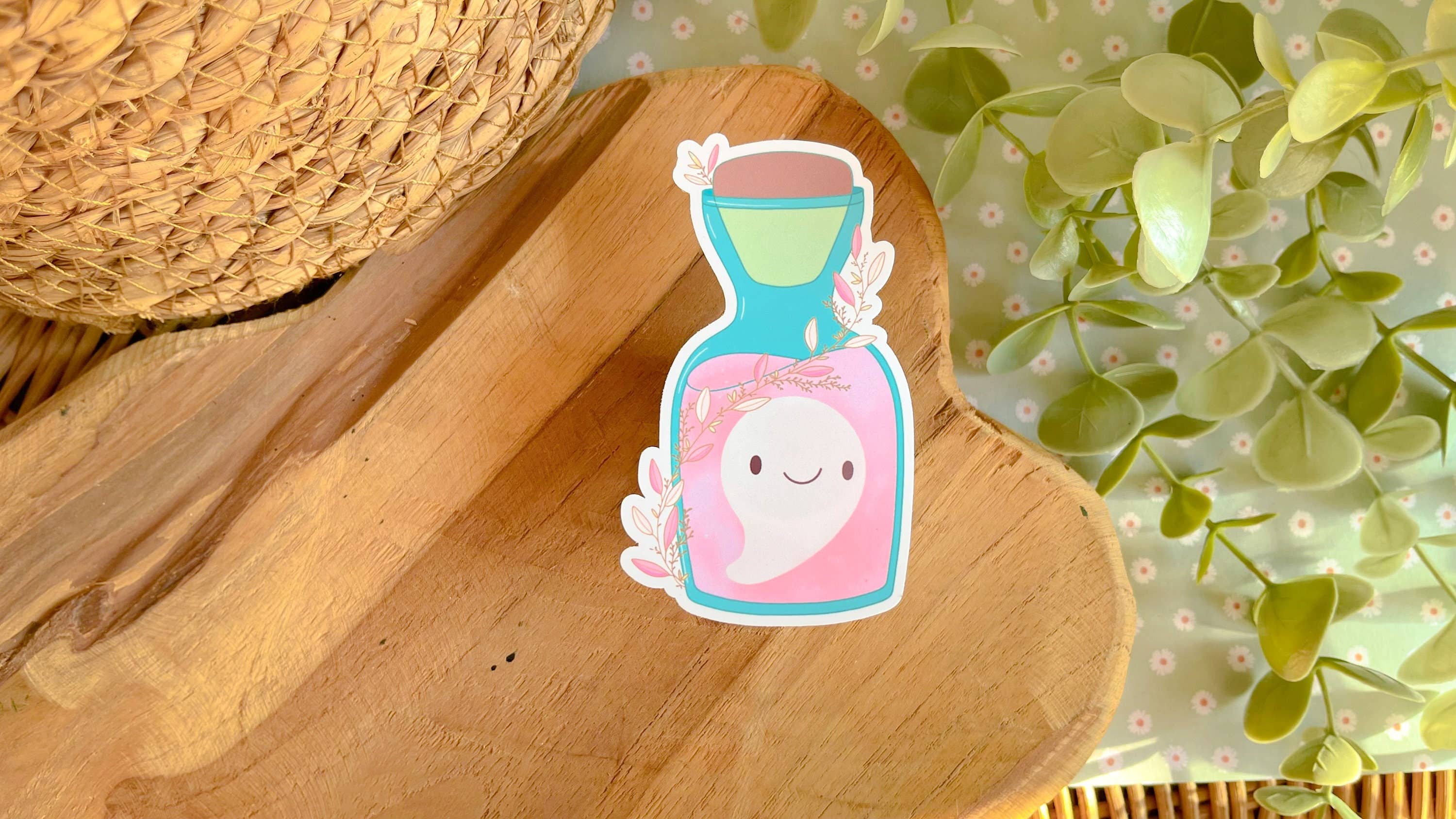 BPR by Christy – wholesale Klistermärke – Söt spökfigur på burk | Glansigt vattenbeständigt vinyl2