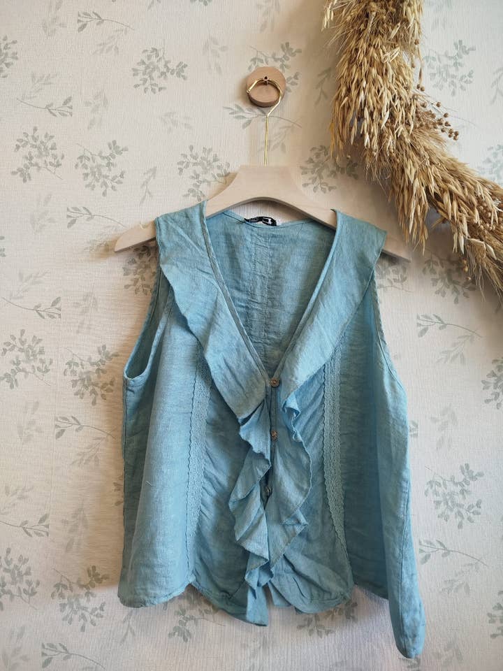 Linos y Textiles - Wholesale Blouse – Women’s - REF:12128 100% Linen Blouse8