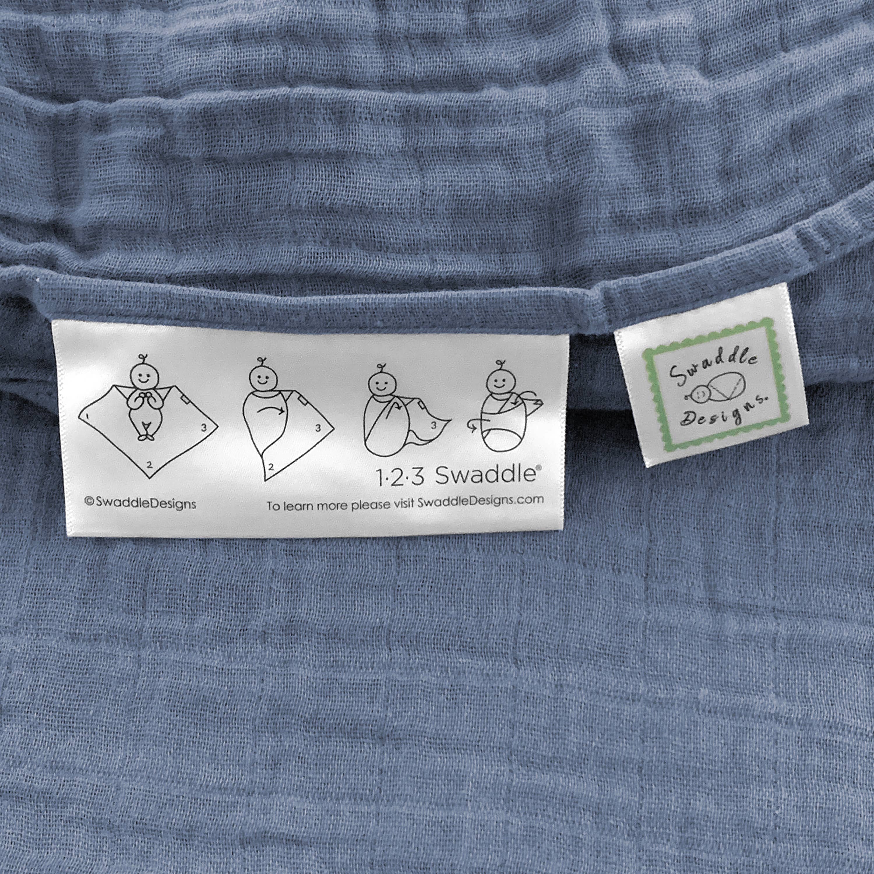 SwaddleDesigns - Vendita all'ingrosso Copertina avvolgente - Neonati - Coperta in mussola di jeans, cotone di alta qualità2