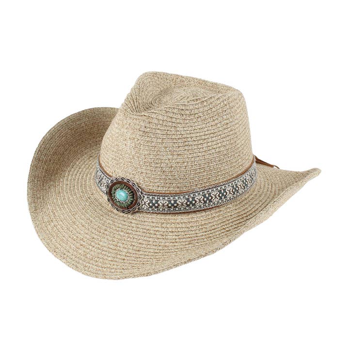 Western Cowboy Fedora Paper Braid 1355 Hat Spring for wholesale by Jeanne Simmons Accessories