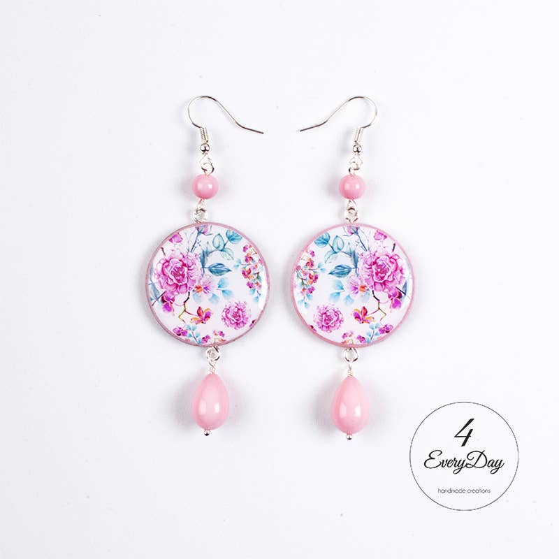 4everyday Handmade - Wholesale Dangle Earrings - Earrings: Rose