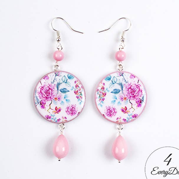 Earrings: Rose for wholesale by 4everyday Handmade