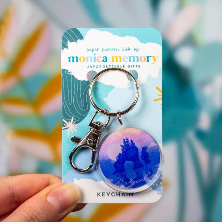 Hopewell Rocks New Brunswick Keychain for wholesale by Paper Pattern Silk