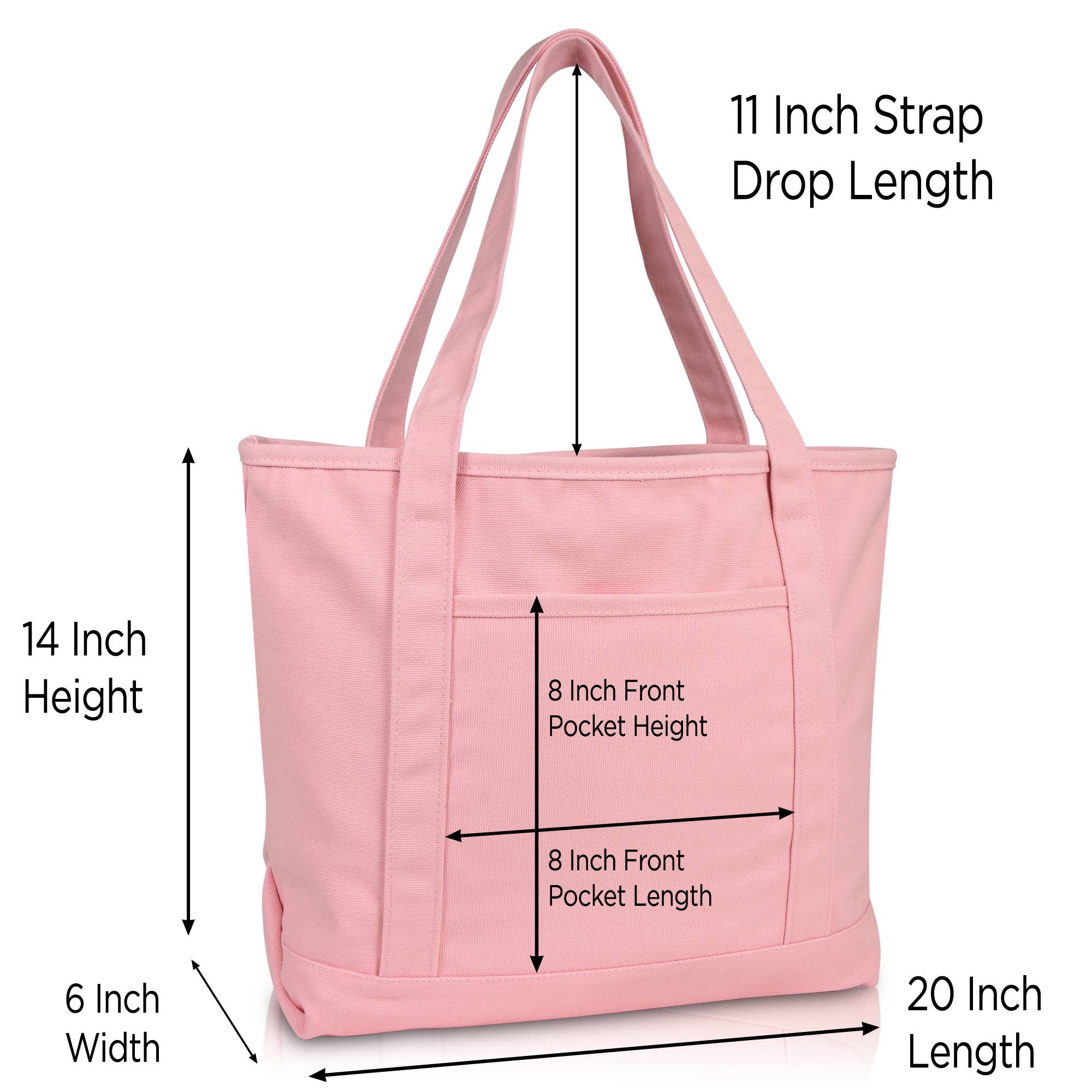 Dalix – wholesale Tote bag – Women's – DALIX 20" Solid Color Cotton Canvas Shopping Tote Bag21
