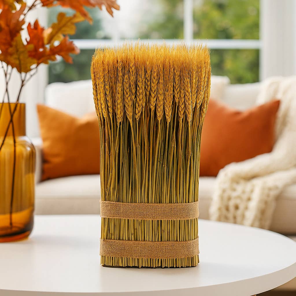 2626 Designs - Wholesale Dried/Pressed Flowers - Fall Harvest Preserved Decorative Wheat Standing Plant 0