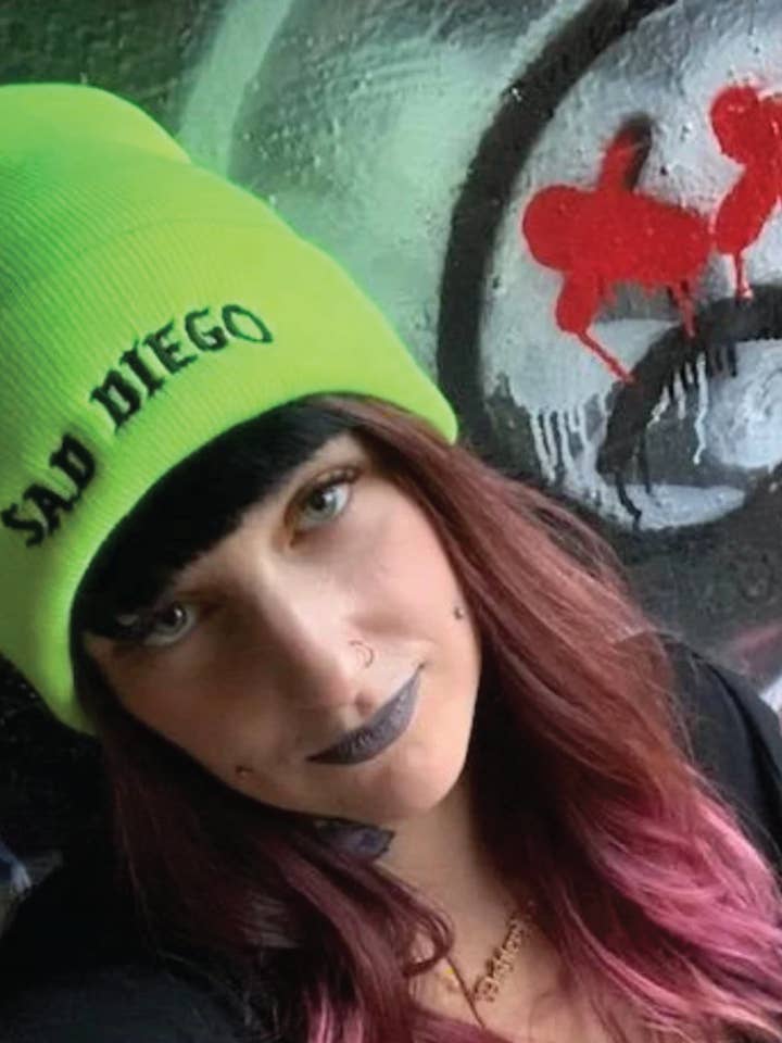 Neon Yellow Sad Diego Beanie for wholesale by Moxxie
